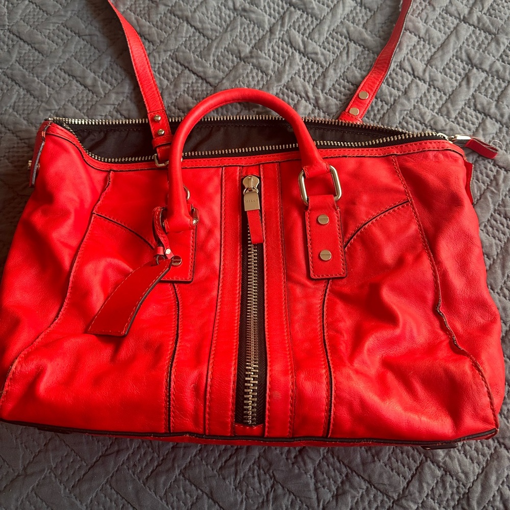 Bright red milly purse
